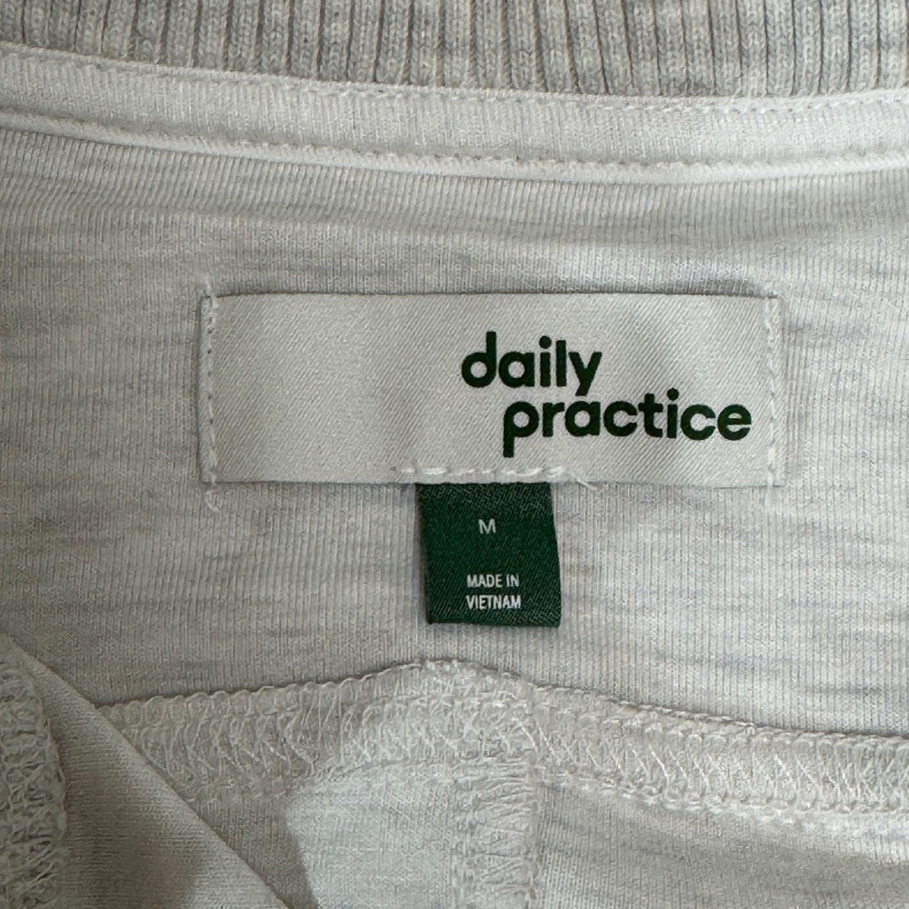 Daily Practice Anthropologie Half Zip Vest Women M Ivory Sleeveless Athleisure - Picture 2 of 6